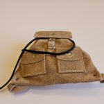 ryggsekk skinn i lys cognac/brunbeige farge #03